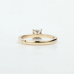 Anillo solitario de diamante CVD cultivado en laboratorio de 0.5 quilates, corte princesa, diamante creado en laboratorio, joyería ecológica para compromiso y cóctel. - Product Image 5