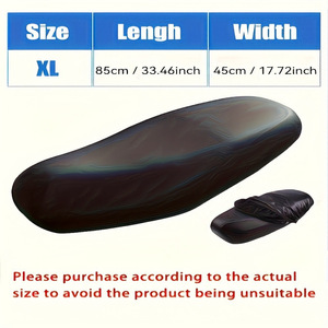 Funda de asiento para vehículo eléctrico, pieza de repuesto Universal de cuero PU de 80x60cm para motocicleta y Scooter - Product Image 4