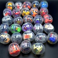 Distributeur automatique de jouets transparents créatifs à monnayeur avec figurines de poupées aléatoires, cadeau d'anniversaire pour enfants, figurines de poupées assorties
