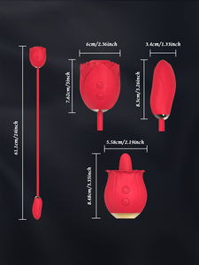 Alta qualità per adulti a forma di rosa a doppio termine proiettile per l'uovo vibratore capezzolo succhiare vibranti masturbatore Premium Sex <span class=keywords><strong>Toy</strong></span> per - Product Image 6