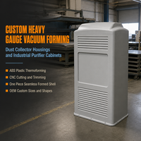 Boîtier de dépoussiéreur sur mesure en thermoformage à haute épaisseur, armoire de purification d'air industrielle, couvercle d'extraction de fumée, thermoformage