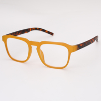 Gafas de lectura de moda cuadradas unisex OEM nuevo diseño con colores personalizables opciones de Marco naranja y azul ligero