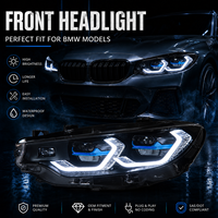Phares de style G22 pour BMW F32 Série 4 2013-2020, mise à niveau LED, projecteur laser, double lentille, feux de jour Spoon, yeux d'ange, phare de remplacement
