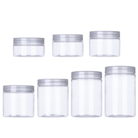 Pot à Crème PET Rond Vide en Plastique pour Bougies et Cosmétiques avec Couvercle