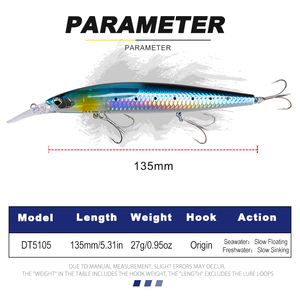 Leurre de pêche Flash Minnow 135mm 27g, Jerkbait à longue portée, flottant lentement et coulant lentement, leurre dur pour achigan et <span class=keywords><strong>brochet</strong></span>, vente <span class=keywords><strong>en</strong></span> gros - Product Image 2