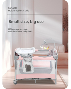 Hot Sell Multifunctional Portable Foldable Convertible Baby Crib with Modern Design for Newborns Infants 0-36 Months Home Use - Product Image 2