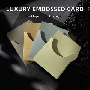Tarjeta de Invitación de Lujo con Logotipo Personalizado en Relieve, Diseño de Media Luna, con Funda, MOQ Bajo - Product Image 2