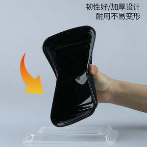 American Style Plastic <b>Lunch</b> Box Rectangle Stackable Clip On Lid Food Container For Travel Takeout Packaging - Product Image 4