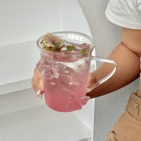 Luxe design creatieve vlinder fruitthee milkshake glas koude koffie beker sapbeker