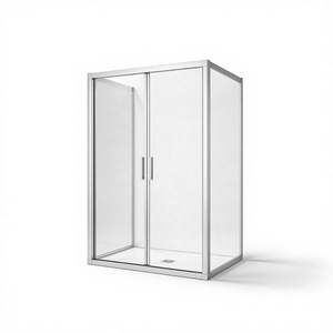 <span class=keywords><strong>Cabine</strong></span> <span class=keywords><strong>de</strong></span> <span class=keywords><strong>douche</strong></span> carrée en aluminium, porte coulissante en verre trempé imperméable pour salle <span class=keywords><strong>de</strong></span> bain - Product Image 1