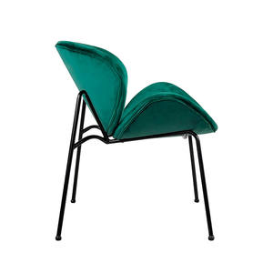 Fauteuil en velours et acier inoxydable, 3 pièces sans échantillon, mobilier moderne rouge et bleu marine, salon noir et or - Product Image 3
