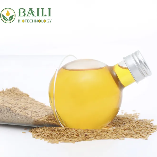 Wholesale Superior Organic GMP complianced Flax seed oil