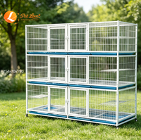 Cage d'élevage de pigeons multi-niveaux empilable en fer galvanisé avec plateau amovible et roulettes pour pigeons, perroquets et autres oiseaux – Vente en gros