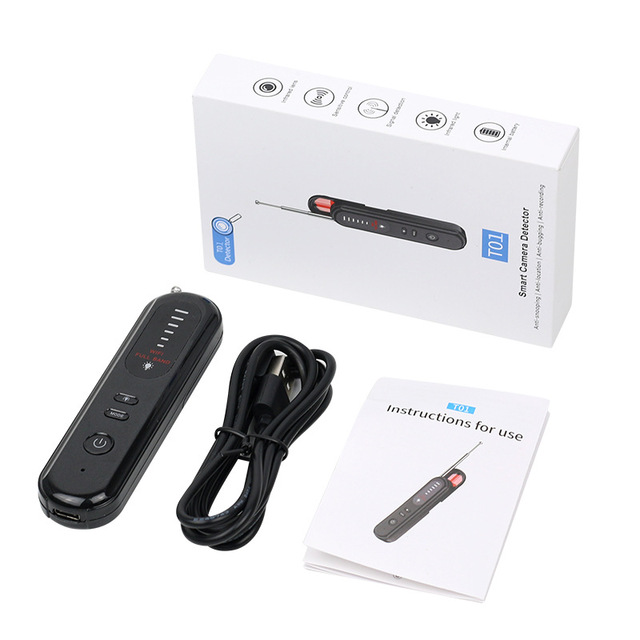 T01 Home Bug Detector Anti-Spy GPS & RF Wireless Signal Scanner 4G & 5G Features Hidden Camera Detector for Hotels