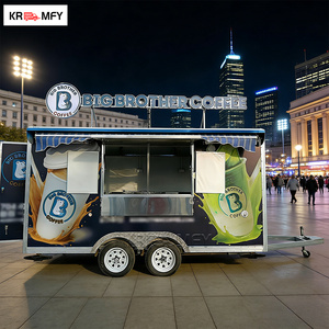 Fully Equipped Street Mobile Ice Cream Cart Tow <b>Bar</b> Food Trailer Multifunctional <b>Snack</b> Food Candy Chips Breakfast Cart - Product Image 6