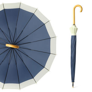 LS Design Moderne Parapluie 16 Os Parapluie Publicitaire Petit Frais Simple <span class=keywords><strong>Tablette</strong></span> Long Manche Droit Tige Sunny Parapluie Bois - Product Image 6