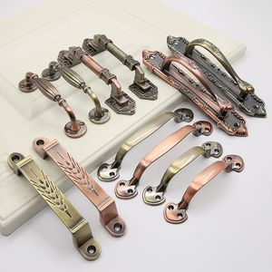 Wholesale Retro Cupboard Cabinet Door Vintage Bronze Aluminum Zinc Big Handle Pulls <strong>Antique</strong> <strong>Style</strong> Luxury Big Handle - Product Image 2
