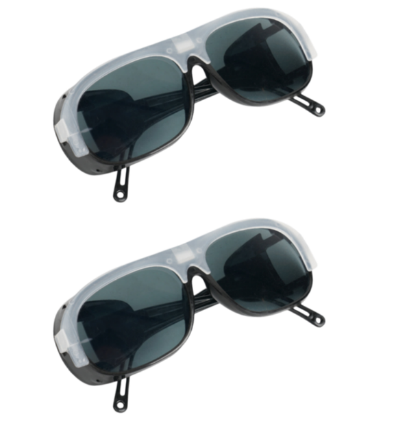 Industrial Mesh Half Frame Polycarbonate Safety Eyeglasses Anti-Fog Anti-Glare Anti-UV for Laser Eye Protection