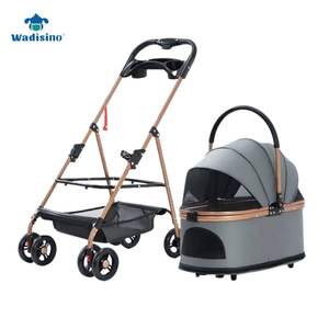 ペット用ベビーカーペット用取り外し可能なトロリー分離犬用高級4輪ペットダブルツイン犬用 - Product Image 1