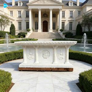 Sculptures et Gravures <span class=keywords><strong>en</strong></span> Pierre d'Église Catholique, Autels <span class=keywords><strong>en</strong></span> Marbre <span class=keywords><strong>Naturel</strong></span> avec Sculpture - Product Image 2