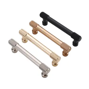 Knurled T Bar Pull Aluminum Alloy Kitchen Cabinet Handle 4518