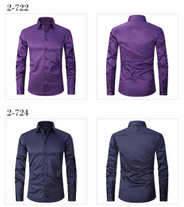 Camicie da Uomo Tinta Unita S-8XL, Nuove Camicie Eleganti a Maniche Lunghe Slim Fit Casual Nere e Bianche, Abbigliamento Maschile Sociale - Product Image 6