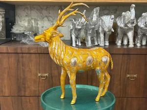 Figurine d'animal de luxe 3D, objet décoratif de table pour salon, bureau à domicile, présentation, cadeau de mariage, artisanat métallique OEM - Product Image 2