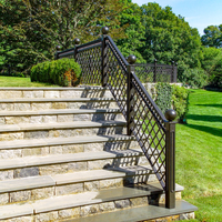 Balustrade Main courante Bronze Décoratif Chrome Métal Turquie Conceptions Pont Escalier Balcon Aluminium Tuyau Garde-corps Métal