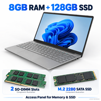 Laptop Pelajar 15.6 Inci Intel Core I5 8GB RAM 128GB SSD 1920x1080 IPS Notebook untuk Sekolah dan Pembelajaran Online