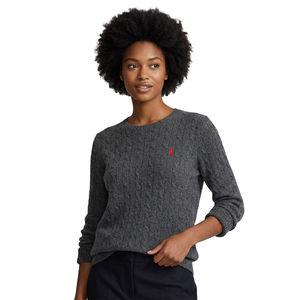 Pull en laine/viscose bleu à col rond pour femme, manches courtes, style streetwear, anti-rétrécissement, anti-boulochage, toutes saisons - Product Image 4