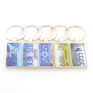 4色展開、人気商品、米国サイズ、無地の車用ナンバープレートキーホルダー - Product Image 5