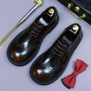 2025 Zapatos de Fiesta Personalizables para Hombre, con Cordones, Transpirables, Ligeros, Antideslizantes, con Punta Ancha, Estilo Inglés, para Pies Anchos, Modelo Valentina - Product Image 2