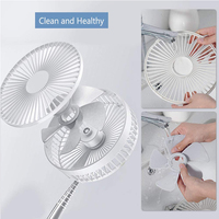 Ventilateur électrique pliable de sécurité miniature, support de table de bureau réglable en hauteur, rechargeable
