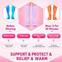 Chaussettes de compression montantes personnalisées pour femmes, avec soutien de la voûte plantaire, respirantes et anti-humidité, pour la course, le fitness et l'entraînement – Vente en gros