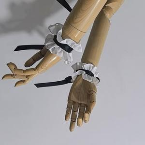 تصميم خادمة اليد عبر الحدود اكسسوارات كوس أسود أبيض الرجعية سلسلة المختنق النسيج حزام الرقبة كاذبة الترقوة سلسلة القوطي نمط - Product Image 4