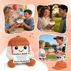 Juguetes de Peluche Tejidos a Mano con Temática de Béisbol, Ideales <span class=keywords><strong>para</strong></span> la Temporada de Regreso a Clases, Pequeños <span class=keywords><strong>Regalos</strong></span> <span class=keywords><strong>para</strong></span> San Valentín y Pascua - Product Image 6