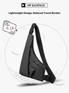 Borsa da uomo alla moda con borsa da petto di grande capacità da uomo con chiusura a cerniera obliqua a una spalla Anti-schizzi in PU - Product Image 5