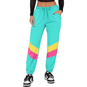 Jogging cargo réversible pour femme, style années 80, taille mi-haute, avec poches, en tissu éponge respirant, style décontracté - Product Image 3