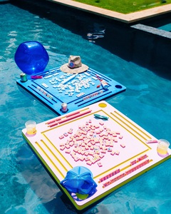 Tapis de jeu de Mahjong flottant en mousse <span class=keywords><strong>EVA</strong></span> personnalisé de marque DT, 10 mm, 50 pièces, imperméable, plateforme de jeu de cartes, pour piscine, fête, plage, <span class=keywords><strong>eau</strong></span> - Product Image 6