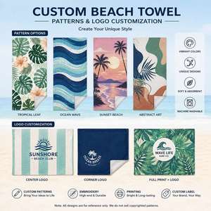 Custom Promotional Gifts Microfiber Sand Free Quick Dry Lightweight Large Size Travel Beach Towel With Logo Printed - Product Image 5