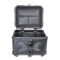 Boîte à bagages universelle pour moto, en alliage d'aluminium de haute qualité, 45L, étanche, antichoc, coffre de toit