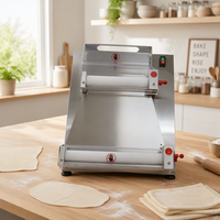 Laminoir à pâte semi-automatique en acier inoxydable avec réglage multi-étapes de l'épaisseur pour boulangerie, pâtisserie, croissants et pâtes