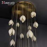 Lampe en céramique moderne pour chambre à coucher, luminaire décoratif de luxe, simple, pour salon, lustre LED à longue ligne