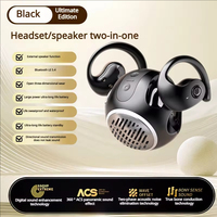 Haut-parleur externe Bluetooth 2-en-1 et écouteurs sans fil à crochet d'oreille ouvert Custom JM13 Pro pour le camping et la randonnée, lecteur audio musical