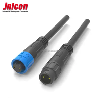 Jnicon M12 Ip67 mâle femelle 2 broches Aviation prise circulaire Led puissance industrielle étanche câble fil connecteur
