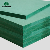 Vente en gros de panneaux MDF HDF verts de 6/9/12/15/18 mm, panneaux MDF imperméables, panneaux en fibre résistants à l'humidité HMR