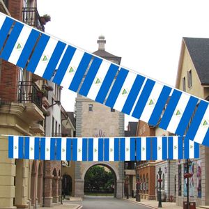 ธงประดับตกแต่งแบบสายรุ้ง ขนาด 5.5x8 นิ้ว ทำจากโพลีเอสเตอร์ พิมพ์ลายกราฟิกนิการากัว สำหรับตกแต่งภายในและภายนอกอาคาร (20 ชิ้น/ชุด) ขายส่ง - Product Image 3