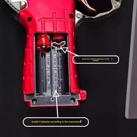 Pistol Mainan Plastik Elektrik dengan Suara Semprot & Getaran Cahaya untuk Anak Usia 5-7 Tahun Bertenaga Baterai AA