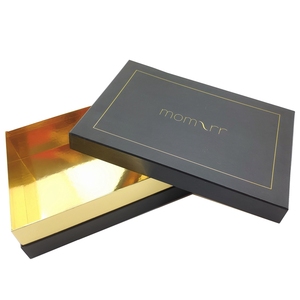 <span class=keywords><strong>Nero</strong></span> <span class=keywords><strong>e</strong></span> <span class=keywords><strong>Oro</strong></span> di Colore Regalo Scatole di Imballaggio per I Vestiti Logo Personalizzato - Product Image 4