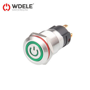 ปุ่มกดโลหะทรงกลมสีดำ ขนาดเส้นผ่านศูนย์กลางติดตั้ง 12 มม. มาตรฐาน IP65 1NO 24V ไฟ LED หลายสี สำหรับ<span class=keywords><strong>เครื่อง</strong></span><span class=keywords><strong>ใช้</strong></span><span class=keywords><strong>ไฟฟ้า</strong></span>ภายในบ้าน - Product Image 1